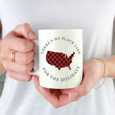 Red Buffalo Plaid America Ceramic Mug Image 1