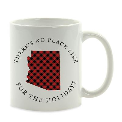 Red Buffalo Plaid Arizona Ceramic Mug Image 2