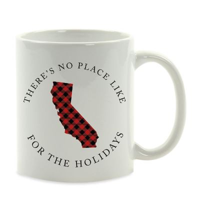Red Buffalo Plaid California Ceramic Mug Image 2