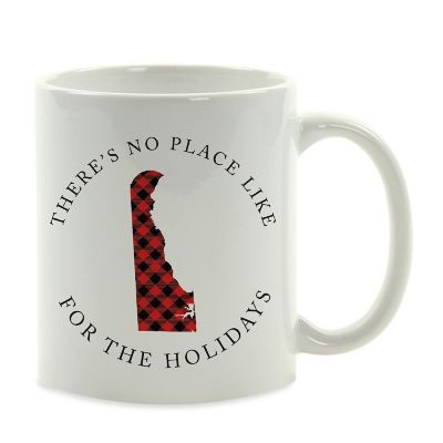 Red Buffalo Plaid Delaware Ceramic Mug Image 2