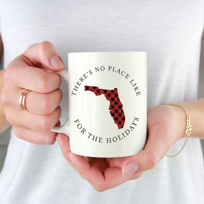 Red Buffalo Plaid Florida Ceramic Mug Image 1