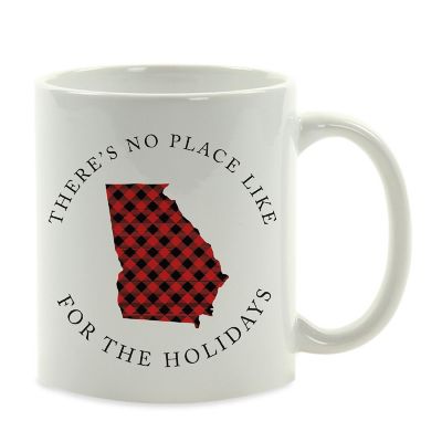 Red Buffalo Plaid Georgia Ceramic Mug Image 2