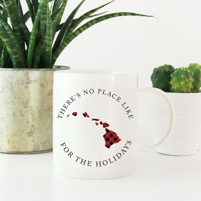 Red Buffalo Plaid Hawaii Ceramic Mug Image 1