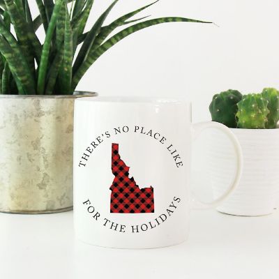 Red Buffalo Plaid Idaho Ceramic Mug Image 1