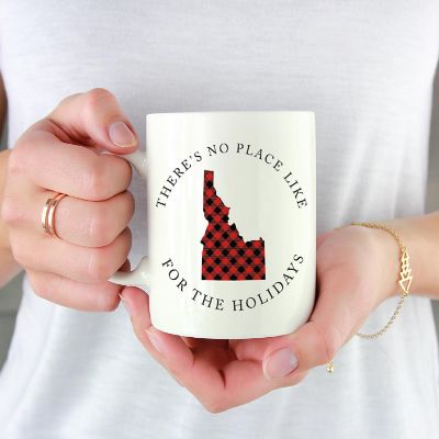 Red Buffalo Plaid Idaho Ceramic Mug Image 1