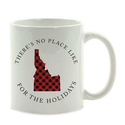 Red Buffalo Plaid Idaho Ceramic Mug Image 2