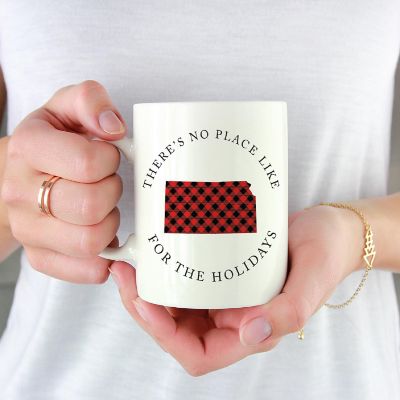 Red Buffalo Plaid Kansas Ceramic Mug Image 1