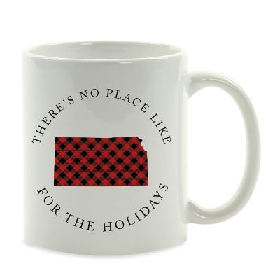 Red Buffalo Plaid Kansas Ceramic Mug Image 2