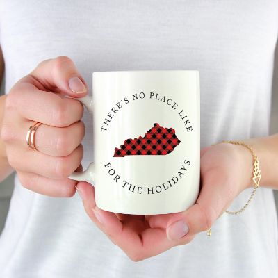 Red Buffalo Plaid Kentucky Ceramic Mug Image 1