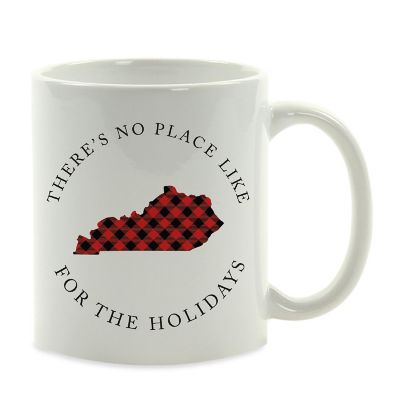 Red Buffalo Plaid Kentucky Ceramic Mug Image 2