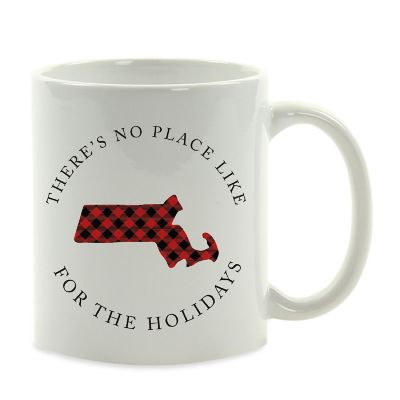 Red Buffalo Plaid Mass. Ceramic Mug Image 2