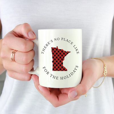 Red Buffalo Plaid Minnesota Ceramic Mug Image 1