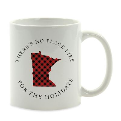 Red Buffalo Plaid Minnesota Ceramic Mug Image 2