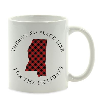 Red Buffalo Plaid Miss. Ceramic Mug Image 2