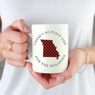 Red Buffalo Plaid Missouri Ceramic Mug Image 1