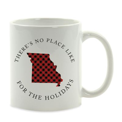 Red Buffalo Plaid Missouri Ceramic Mug Image 2