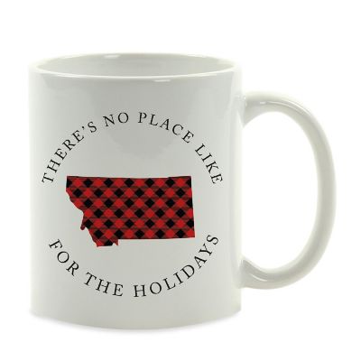 Red Buffalo Plaid Montana Ceramic Mug Image 2