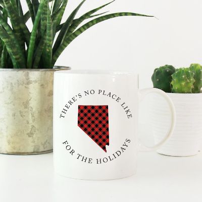 Red Buffalo Plaid Nevada Ceramic Mug Image 1