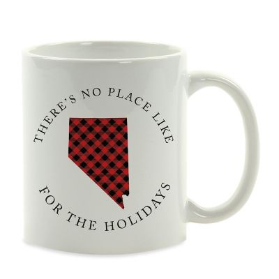 Red Buffalo Plaid Nevada Ceramic Mug Image 2