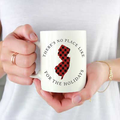 Red Buffalo Plaid New Jersey Ceramic Mug Image 1