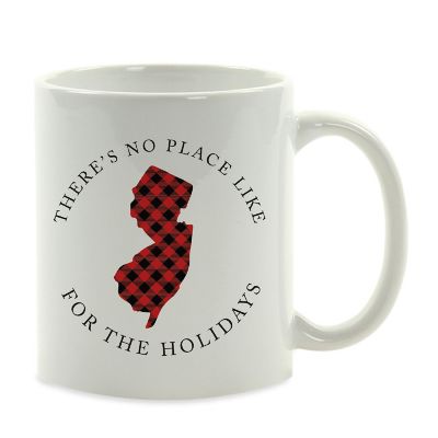 Red Buffalo Plaid New Jersey Ceramic Mug Image 2