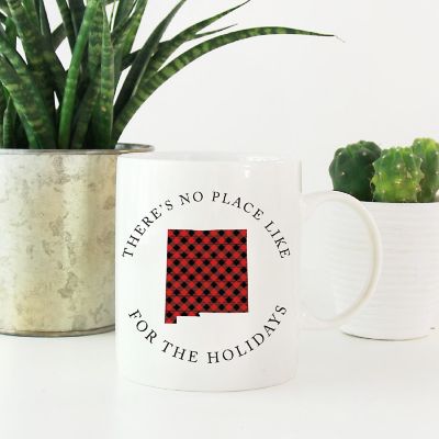Red Buffalo Plaid New Mexico Ceramic Mug Image 1