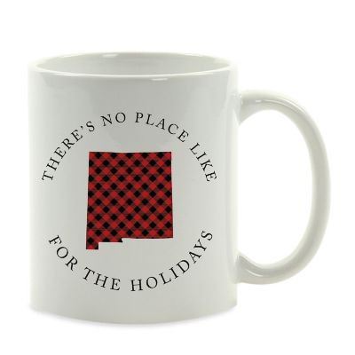 Red Buffalo Plaid New Mexico Ceramic Mug Image 2