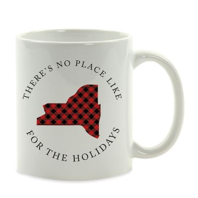 Red Buffalo Plaid New York Ceramic Mug Image 2