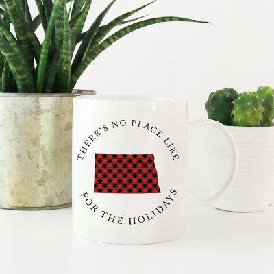 Red Buffalo Plaid North Dak. Ceramic Mug Image 1