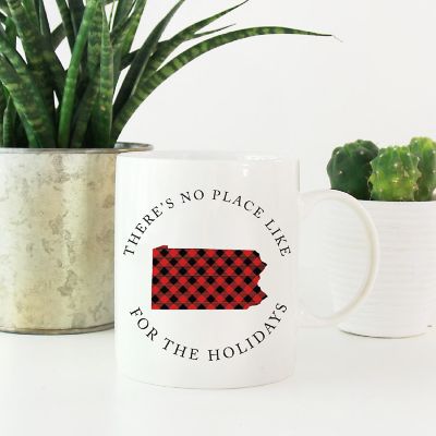 Red Buffalo Plaid Penn. Ceramic Mug Image 1