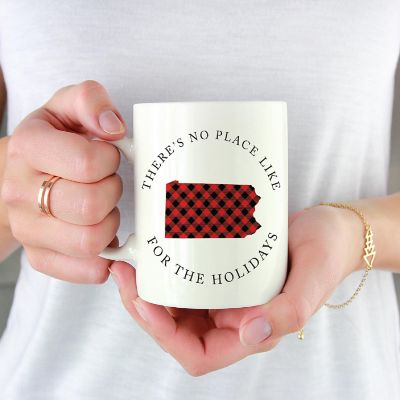 Red Buffalo Plaid Penn. Ceramic Mug Image 1