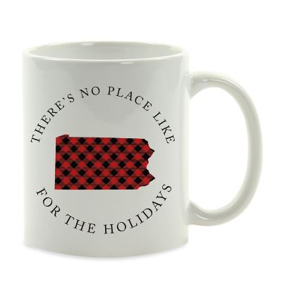 Red Buffalo Plaid Penn. Ceramic Mug Image 2