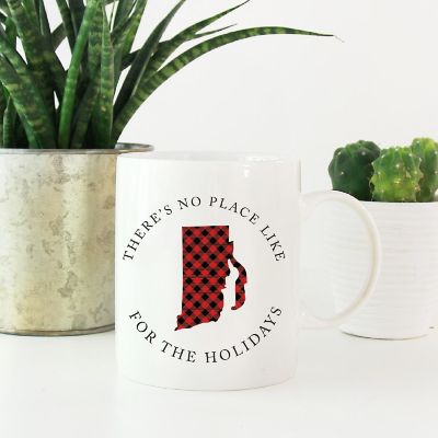 Red Buffalo Plaid Rhode Isl. Ceramic Mug Image 1