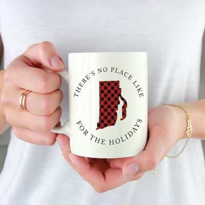 Red Buffalo Plaid Rhode Isl. Ceramic Mug Image 1