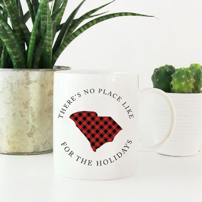 Red Buffalo Plaid South Car. Ceramic Mug Image 1