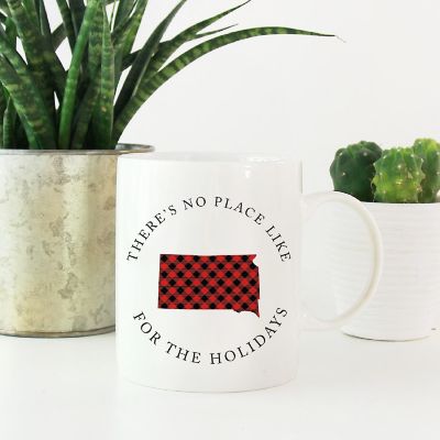 Red Buffalo Plaid South Dak. Ceramic Mug Image 1