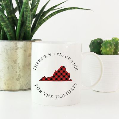 Red Buffalo Plaid Utah Ceramic Mug Image 1