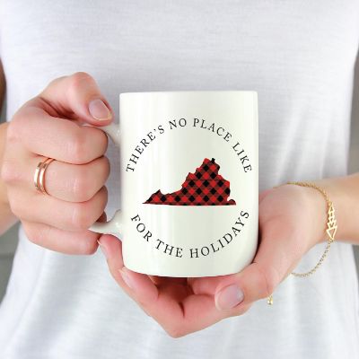 Red Buffalo Plaid Utah Ceramic Mug Image 1