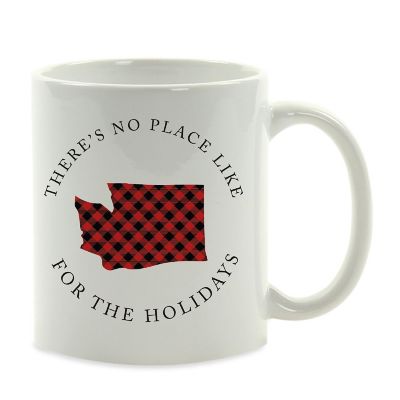 Red Buffalo Plaid Washington Ceramic Mug Image 2