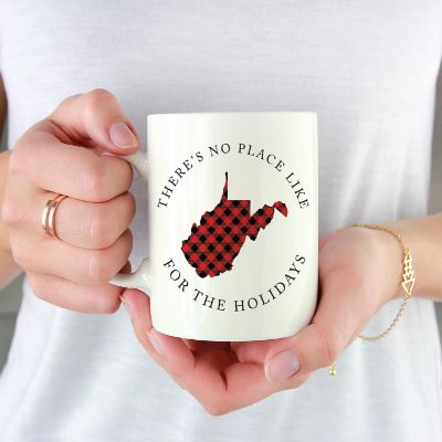 Red Buffalo Plaid West Va. Ceramic Mug Image 1