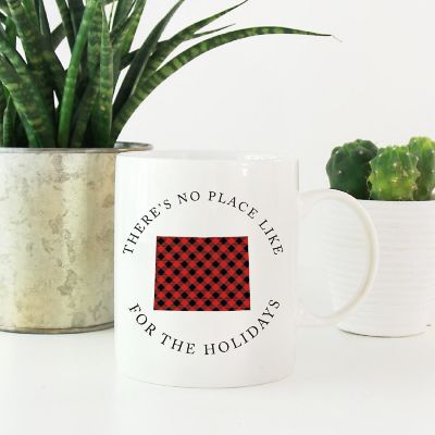 Red Buffalo Plaid Wyoming Ceramic Mug Image 1