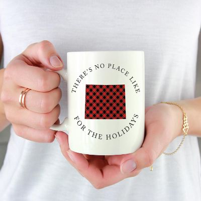 Red Buffalo Plaid Wyoming Ceramic Mug Image 1
