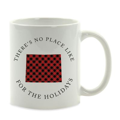 Red Buffalo Plaid Wyoming Ceramic Mug Image 2