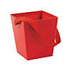 Red Candy Buckets with Ribbon Handle - 6 Pc. Image 1