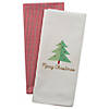 Red Check & White Merry Christmas Dishtowel (Set Of 2) Image 2