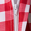 Red Check Outdoor Tablecloth With Zipper 60 Round Image 3