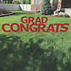 Red Congrats Grad Letters Yard Sign Image 1