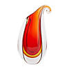 Red Curl Art Glass Vase 6.5X3X10.75" Image 1