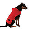 Red Embroidered Paw Medium Pet Robe Image 1