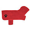 Red Embroidered Paw Medium Pet Robe Image 1